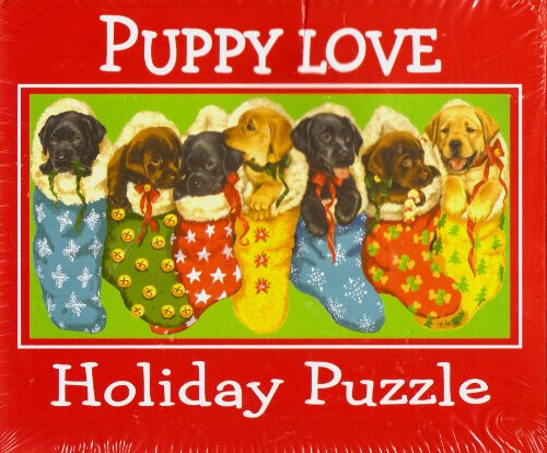 Puppy Love Holiday Puzzle - 1000 Piece Jigsaw Puzzle