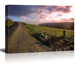 Canvas Prints Wall Art - Beautiful Scenery/Landscape Evening Country View | Modern Wall Decor/Home Decoration Stretched Gallery Canvas Wrap Giclee Print & Ready to Hang - 12" x 18"