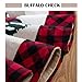 GMOEGEFT 48 Inches Christmas Tree Skirt Burlap with Buffalo Check Trim Rustic Truck and Dog Printing Xmas Home Decoration Ornaments (Truck & Dog)