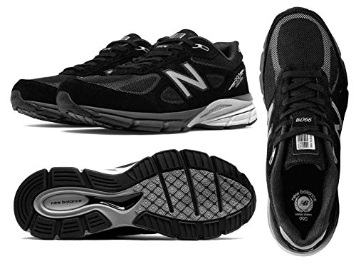 New Balance Men's m990v4 Running Shoes, Black, 10 D US