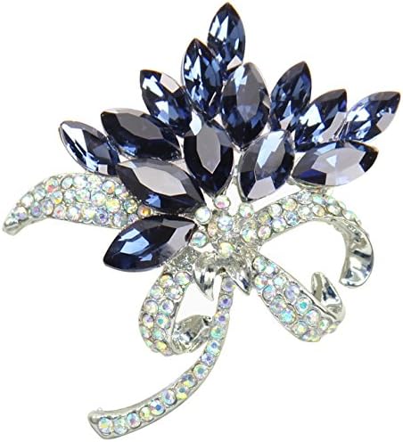 Bz002 レディース オーキッド フラワー クリスタル キラキラブローチ ピンジュエリー Anadis Nl