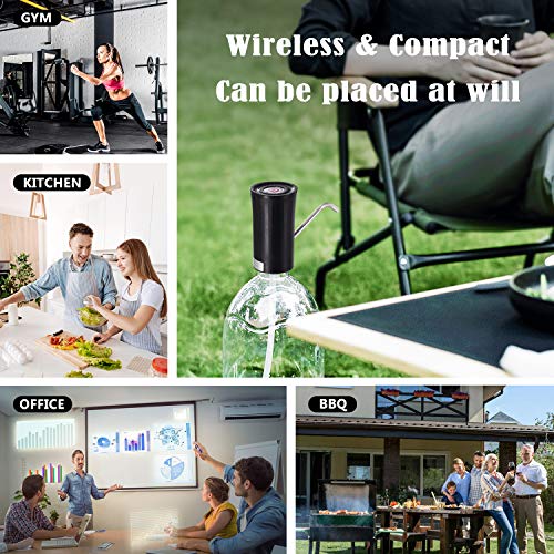 Water Bottle Pump for 5 Gallon Bottle, USB Charging with Automatic Shut Off Function