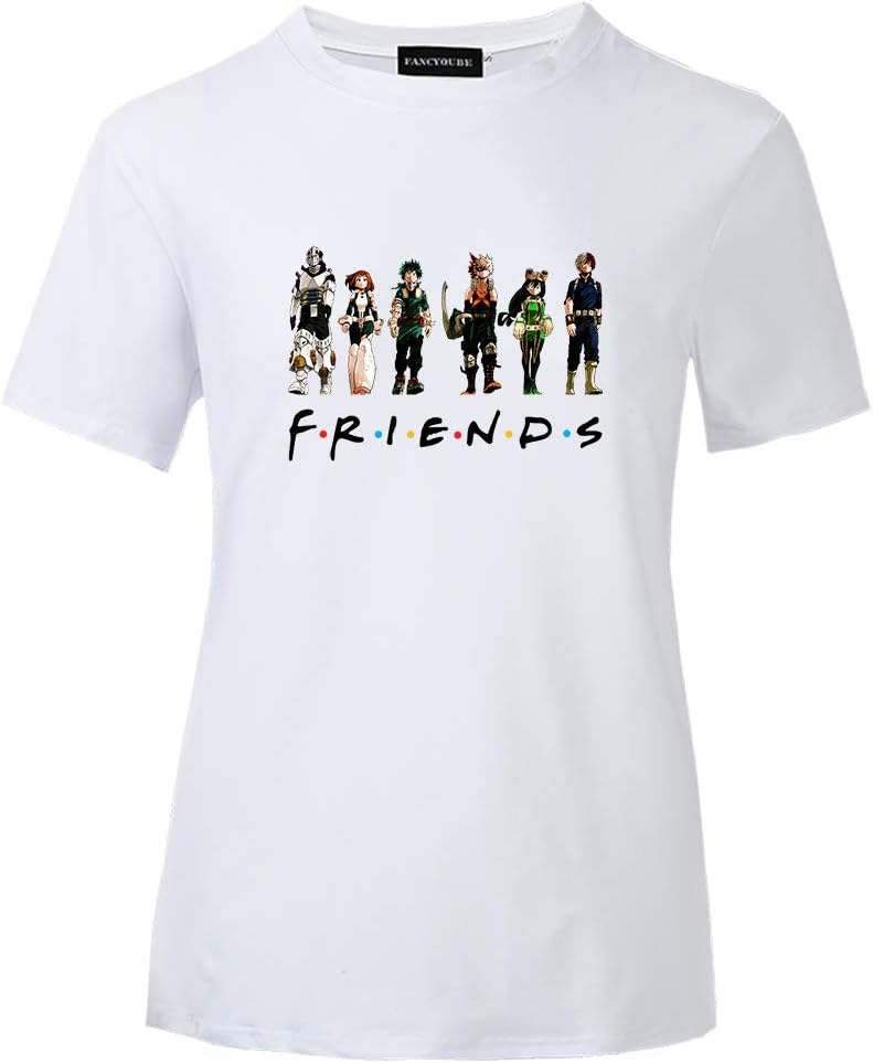 My Hero Academia T-Shirt, Japanese Anime Short-Sleeve Crewneck T-Shirts for Girls and Women