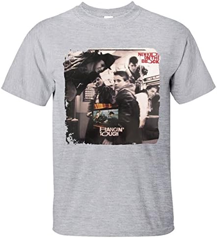 XTOTO Men's New Kids on the Block Hangin' Tough Cool T-shirts grey XXL