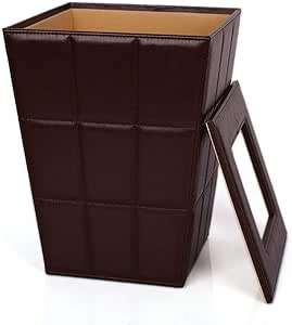 HDFG Bote de Basura Creativo Cuero con la Cubierta de la Sala de Basura