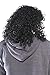 YOUNG LOVE Mens Wigs Costume Party Wigs Heavy Metal Rocker 80s Wig Long Curly Black Cosplay Wig