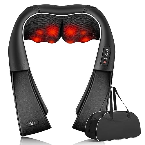 Neck Massager with Heat, 3D Neck Massager Shiatsu Massager for Back Shoulder, Christmas Gifts for Dad Mum, Back Massager for Women Men