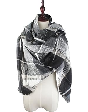Soft Classic Luxurious Blanket Tartan Square Scarf Wrap