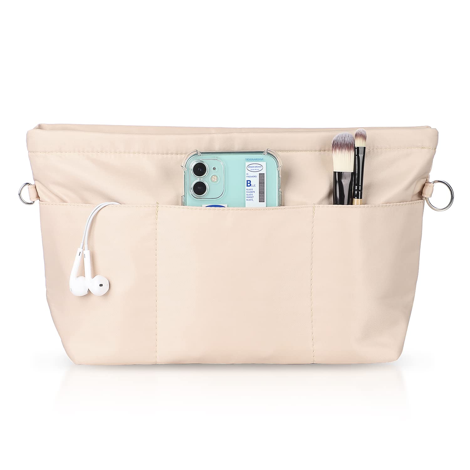 Photo 1 of Sightor Nylon Handbag Organizer Insert - Purse Tote Shaper in Bag (Beige, Large)