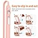 Kutop Compatible Apple Pencil Case, Soft Silicone Protective Cap Holder Sleeve Pouch Shockproof Drop Proof Cover for iPad Pro 9.7/10.5 Pen Accessories for Girls, Pink