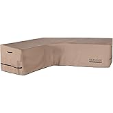 ULTCOVER Patio L-Shaped Left Facing Sofa Cover Waterproof for 6-Seater Outdoor Sectional Furniture Couch 85”W (Left Side) x 110”W (Back Length)