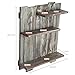 MyGift Wall-Mounted Torched Wood Pallet-Style Staggered 3-Tier Display Shelf
