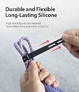 Ringke Silicone Cable Ties 15 Pack Assorted Colors Reusable Cord Wire Organizer view 5