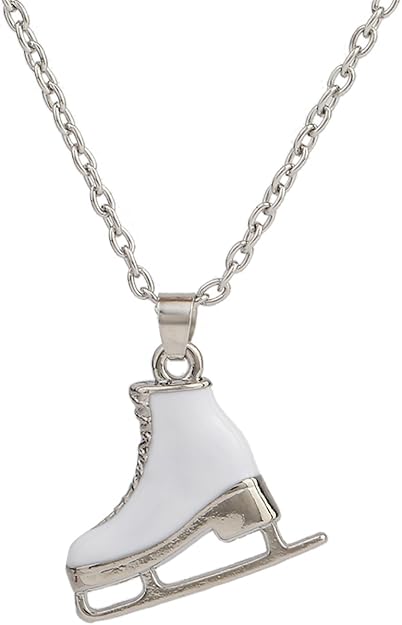 Amazon Lemegetonスケート靴ペンダントwaxedリンクチェーンネックレスファッションjeweleyの女性 ネックレス 通販