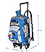 Children Toddler Kid's 2-4-6th Grade Pupils School Bag Backpack with Wheeled Trolley Hand (blue)
