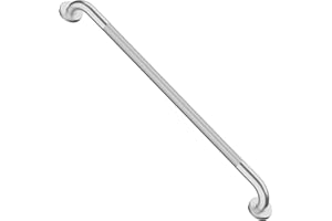 IMOMWEE Brushed Nickel Shower Grab Bars 32 Inch, Anti Slip Grab Bar with Knurled Grip, Stainless Steel Bathroom Safety Balance Handrail, Wall Mounted Handicap Bar for Elderly, Textured Senior Grab Bar Handle