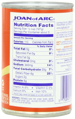 Joan of Arc Dark Red Kidney Beans, 15.5 Ounce (Pack of 24)
