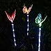 Solar Garden Lights,Solar Lights Outdoor Decorative, Qualife 3 Pack Butterfly Garden,Solar Butterfly Lights,Best Garden Decor,Solar Decorative Lights for Housewarming,Yard Art,Patio Decor.