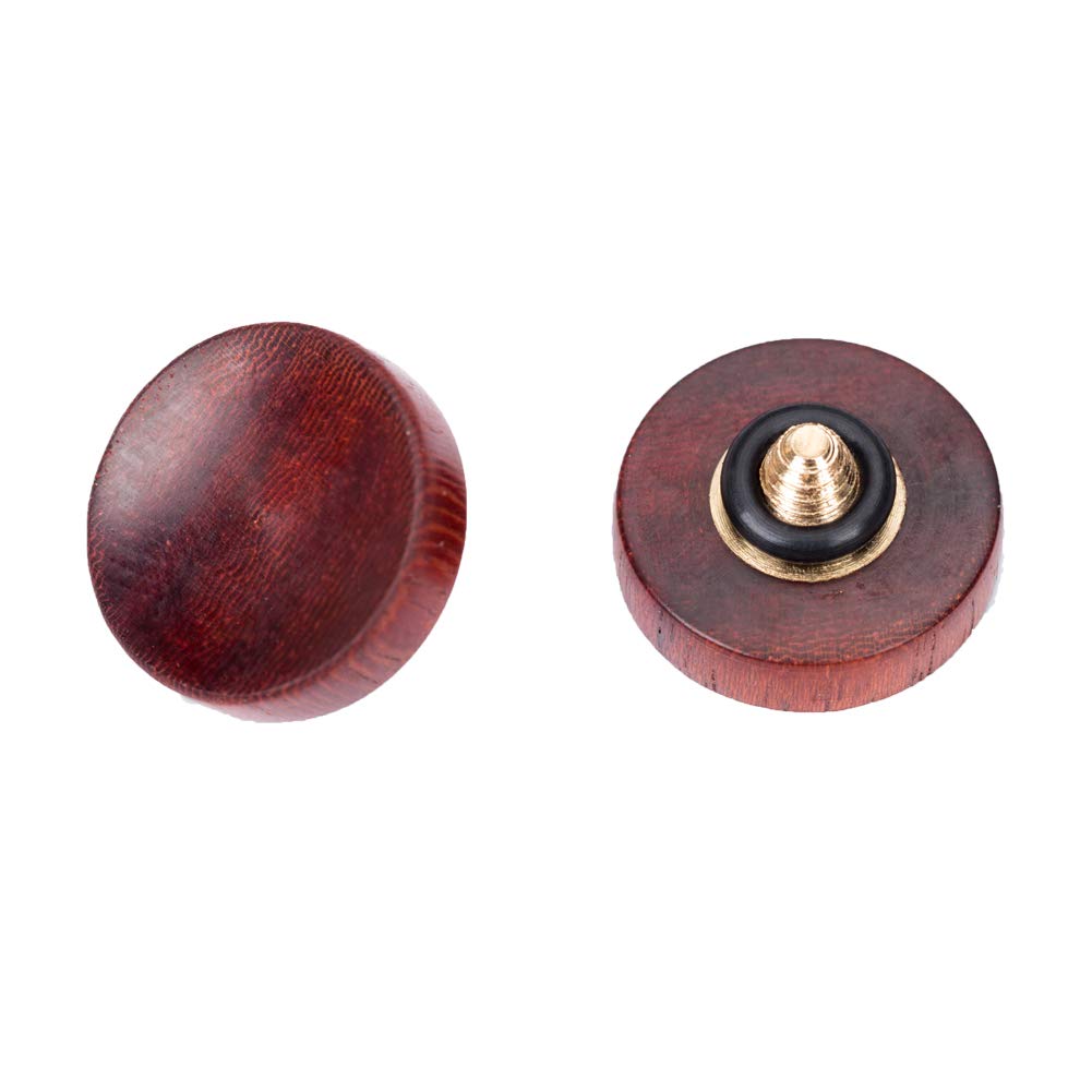 VKO Wood Soft Shutter Release Button,Delicate Camera Shutter Button 12mm Concave Surface Red(Wood Grain Random)