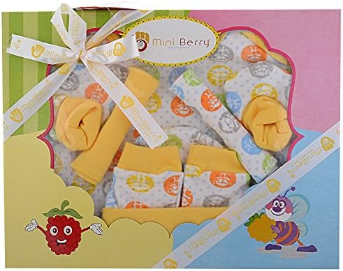 Mini Berry Baby Station Gift Set-6 Pcs For New Born (Yellow)