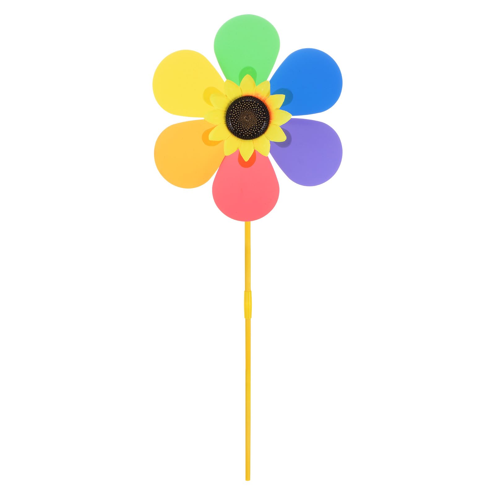 M METERXITY 1 Set Wind Spinner - 20.7 Inch Pinwheels for Yard and Garden,Apply to Garden Decor/Yard Decorations Outdoor/Backyard Decor/Yard Art (Rainbow Windmill)