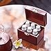 Organic Aromas Favorites Sampler Wooden Box of Six 100% Pure Essential Oils for Aromatherapy - Therapeutic Grade - for Use Diffusers