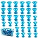 30 PCS Blue Hair Care Rollers Hair Curlers Silicone No Clip Hair Style Rollers Soft Magic DIY Curling Hairstyle Tools Hair Accessories