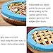 Neepanda Pie Crust Shield Adjustable Pie Crust Protector BPA-free FDA Food Safe Silicone Pie Shield Protector, Fits Any Size Pie 8 to 11.5-inch Including Rimmed Dishes(2 Pack, Blue)