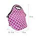 Amerzam Neoprene Lunch Bags/Lunch Boxes, Waterproof Outdoor Travel Picnic Lunch Box Bag Tote with Zipper and Adjustable Crossbody Strap (Rose Red Lunch Bag+Water Bottle Tote)