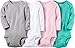 Carters Baby Girls 4 Pack Long Sleeve Bodysuits (Solids) (9 Months)