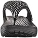 crocs Women's Sloane Embellished Flip Flop, Black/Black, 8 M US
