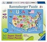 USA Map Floor Puzzle, 24-Piece