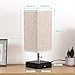 ZEEFO USB Table Lamp, Modern Design Bedside Table Lamps with USB Charging Port, Black Metal Base and Fabric Shade Nightstand Table Lamps is Perfect for Bedroom, Living Room, Study Room (Square)