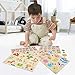 FunsLane 6 Pack Wooden Peg Puzzles for Toddlers - Alphabet, Numbers, Animals, Vehicles, Ocean, Fruits- Great Gift for Girls and Boys Christmas, Preschool Educational Development Toy