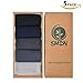 Bamboo Socks For Men and Women, Super soft Organic Cushioned, Odorless, Anti-Slip, Suitable for sensitive skin, 5 pairs in a Gift Box (Size 8-10 M/6-9 W)
