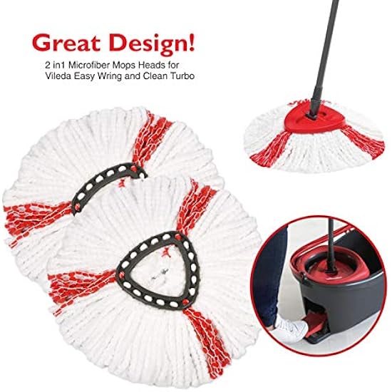 KEEPOW 3 Pack Replacement Mop Heads Refill Compatible with OCedar