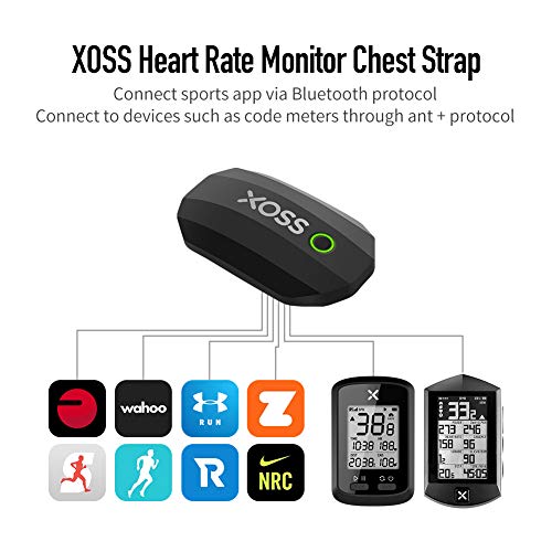 XOSS Hartslagmeter Bluetooth/ANT + voor smartphone en fietscomputer Borstband Hartslagsensor Hardlopen Sport - Image 4