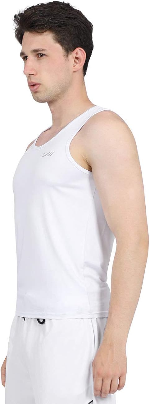 DISHANG Men's Dry Fit Tank Tops Workout Gym Training Athletic Sleeveless Shirt: Clothing