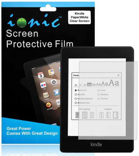 Ionic Screen Protector Film Clear (Invisible) for Amazon Kindle PaperWhite, Kindle Paper White 3G New Kindle eReader (3-pack)[Lifetime Replacement Warranty]
