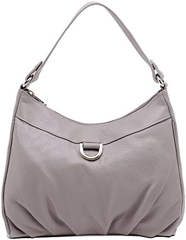 Hotwt Women’s Leather Tote Top-handle Shoulder Bag Cross Body Handbag (Grey)
