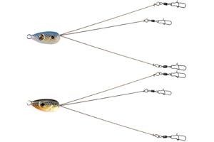 ILURE Alabama Rig Umbrella for Bass Fishing 3 Arms Swim Baits Lures Bait Kit for Freshwater Trout Salmon 2 Pcs