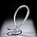 Dnswez Unique Design CZ Cubic Zirconia Multiple Finger Ring Palm Cuff Handlet for Women Adjustable Size (Black)