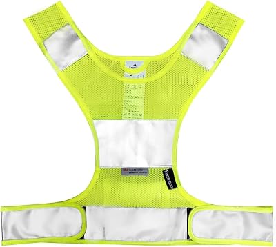 Salzmann 3M Reflective Sports Vest Hi Vis Running Mesh Breathable 3M Scotchlite