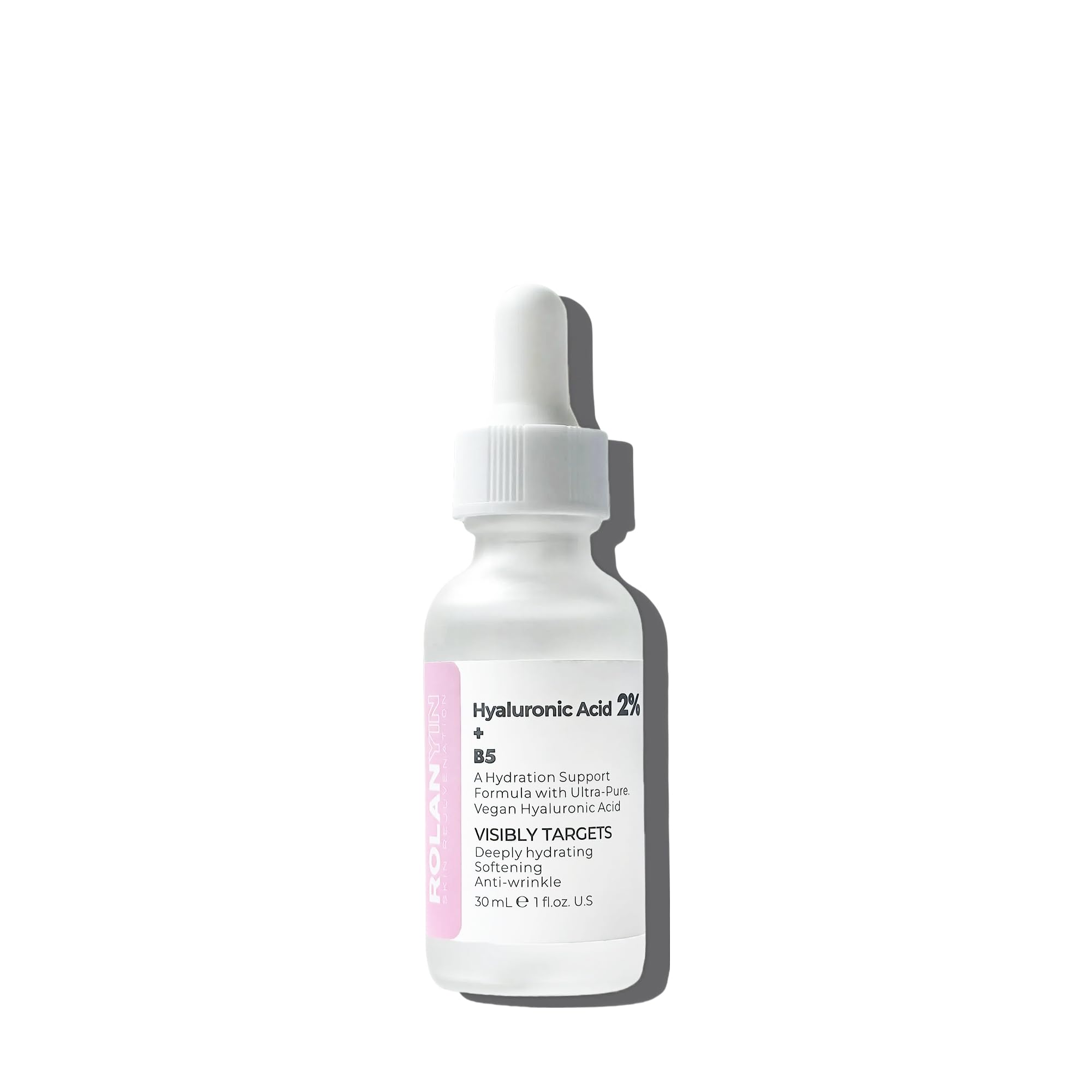 ROLANYIN Hyaluronic Acid 2% + B5 30ml Hydration Support Formula with Ultra-Pure Vegan Hyaluronic Acid and Vitamin B5
