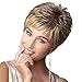 HAIRCUBE Spring-Summer New Cool Short Wigs Mixed Real Human Hair Wigs for Women(Color 30/613)