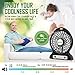 Battery Operated Desk Fan, Mini USB Portable Fan with Emergency Light, Adjust 3 Speed, 2600mAh Rechargeable Battery and USB Powered Fan, Personal Cooling Fans for Car, Gym, Office, Camping,Travel,BBQ