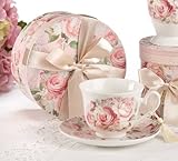 Porcelain Tea Cup and Saucer in Gift Box