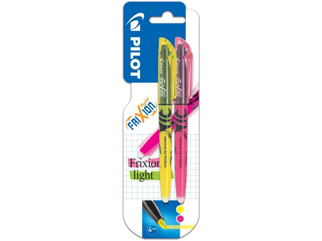 Pilot Frixion Light Erasable Highlighter - Yellow/Pink, Pack of 2