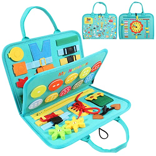 Buckle Toys Easy Learning Toys Busy Board For Toddlers 2-3 Years