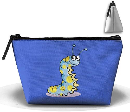 Cartton Caterpillar Trapezoid Travel Bag Portable Storage Pouch Makeup Waterproof Toiletry Cosmetic Bags Brush Zipper Wallet Hangbag Pen Organizer Carry Case Wristlet Holder